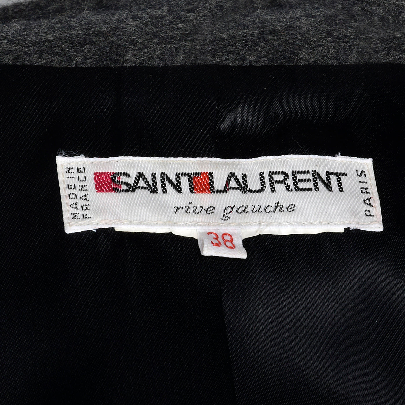 1980s Yves Saint Laurent Rive Gauche Rive Gauche Gray Wool Jacket – Style &  Salvage