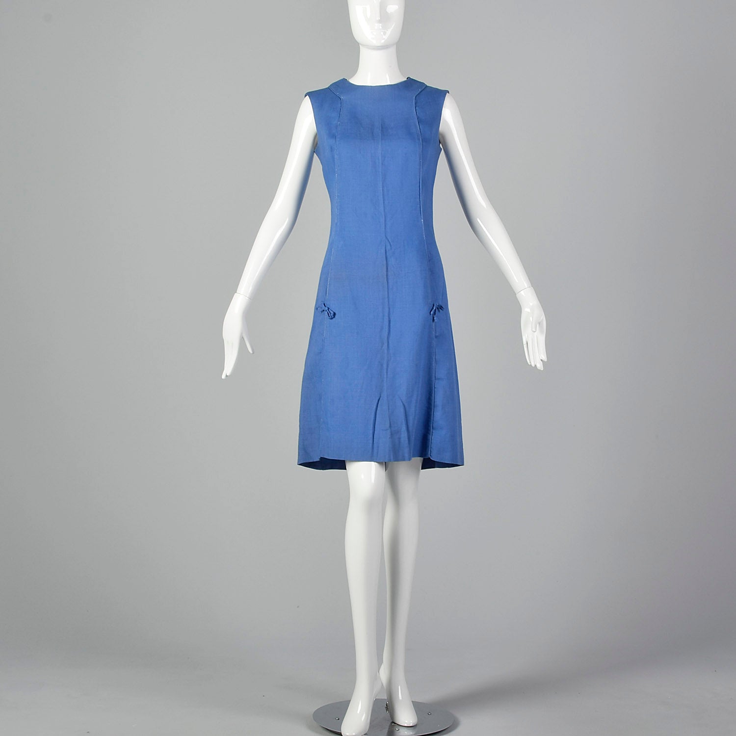 XS 1960s Blue Shift Dress