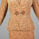 1960s Burnout Silk Velvet Dress Set