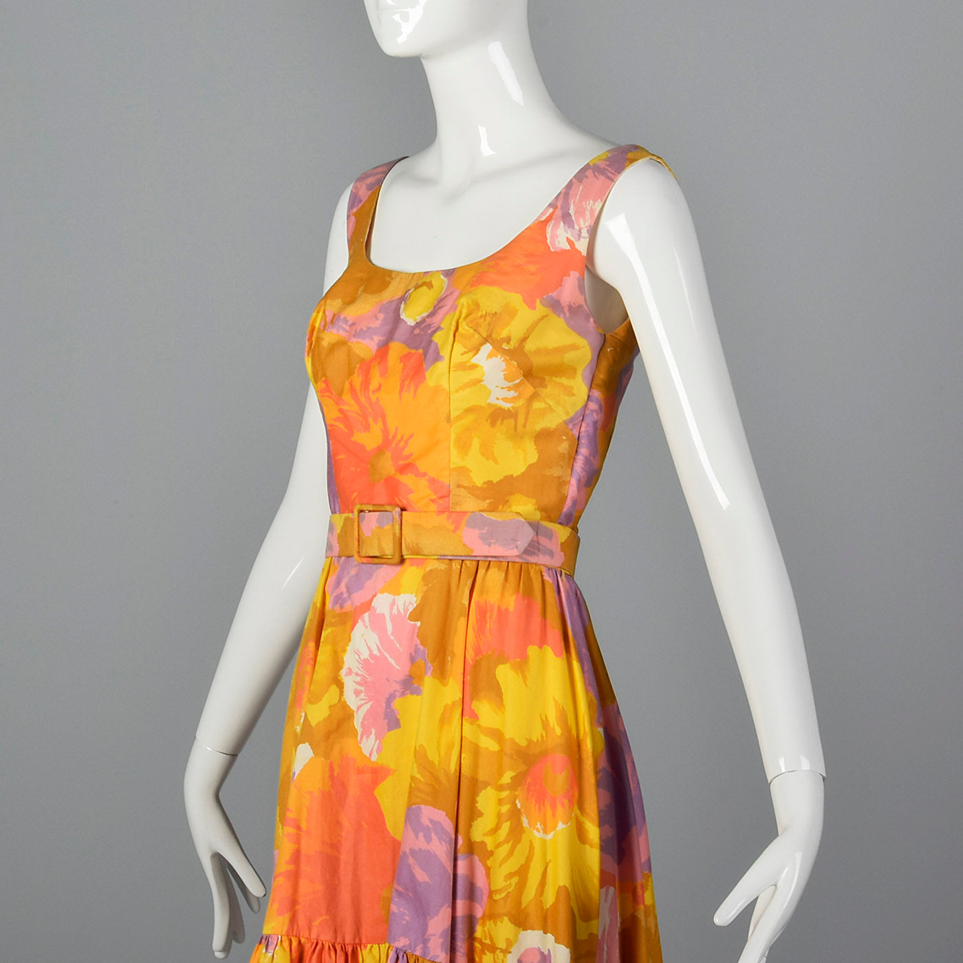 1960 Lilli Diamond Abstract Floral Print Dress