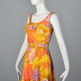 1960 Lilli Diamond Abstract Floral Print Dress