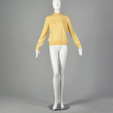 Kasha de Rodier 1980s Lightweight Cream Mockneck Sweater