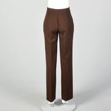 Small 1970s Brown Wide Leg Pants