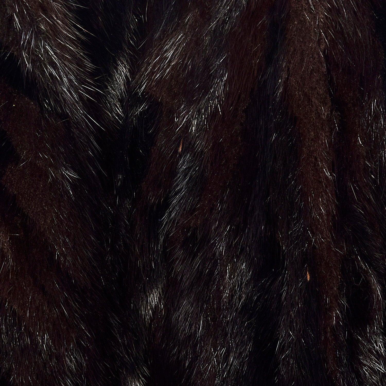 XS Black 1980s Mink Fur Coat