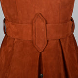 1960s Via Veneto Couture Boutique Suede Leather Trench Coat