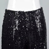 1970s Saks Fifth Avenue Black Sequin Evening Pants