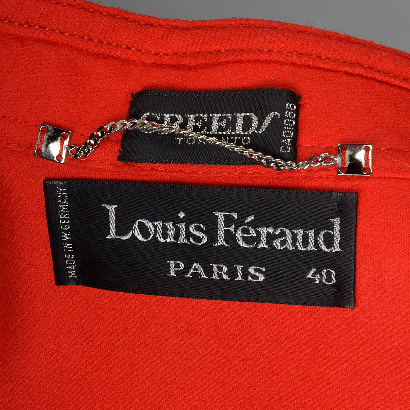 1980s Louis Feraud Red Three Piece Set