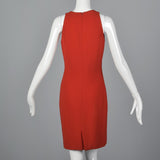 1990s Iconic Gianni Versace Couture Bright Red Mini Dress