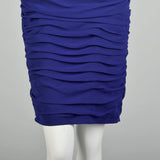 Medium 1990s Tadashi Shoji Asymmetric Cocktail Dress Purple One Shoulder Chiffon Gown Prom Dress