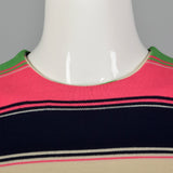 1960s Mod Striped Knit Shift Dress