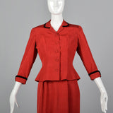 1950s L'Aiglon Red Dress with Matching Jacket