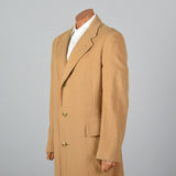 1970s Men's Classic Tan Cashmere Coat