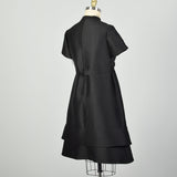 XL 1960s Lord & Taylor Black Cocktail Dress LBD
