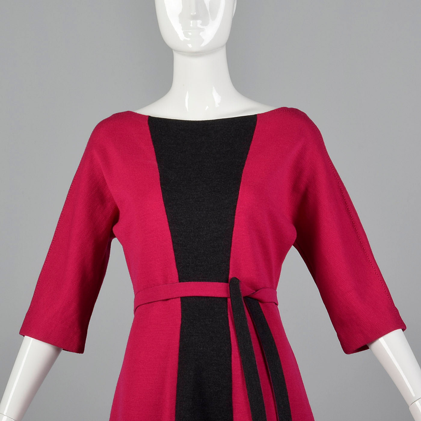 1960s Goldworm Two Tone Wool Knit Dress