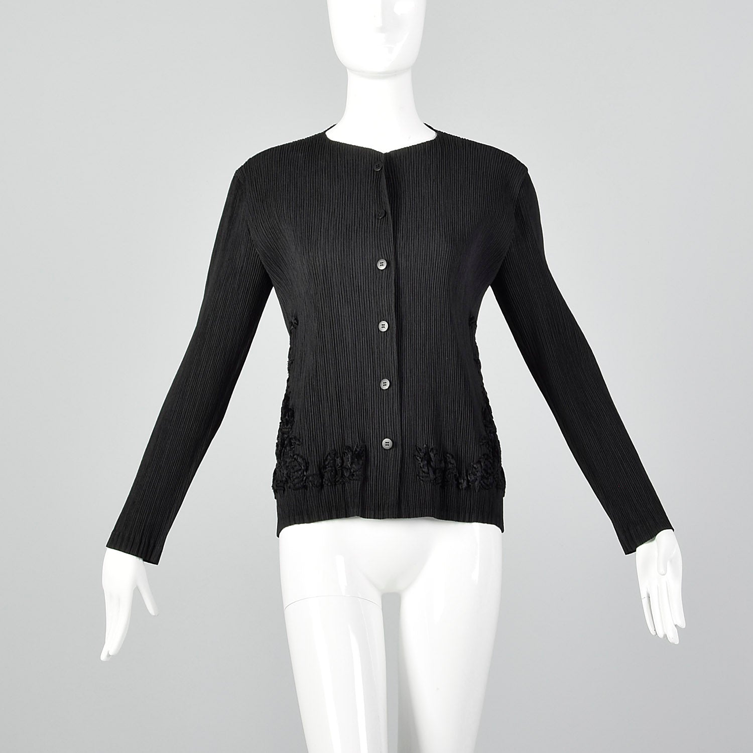 Medium Issey Miyake 1990s Pleated Cardigan