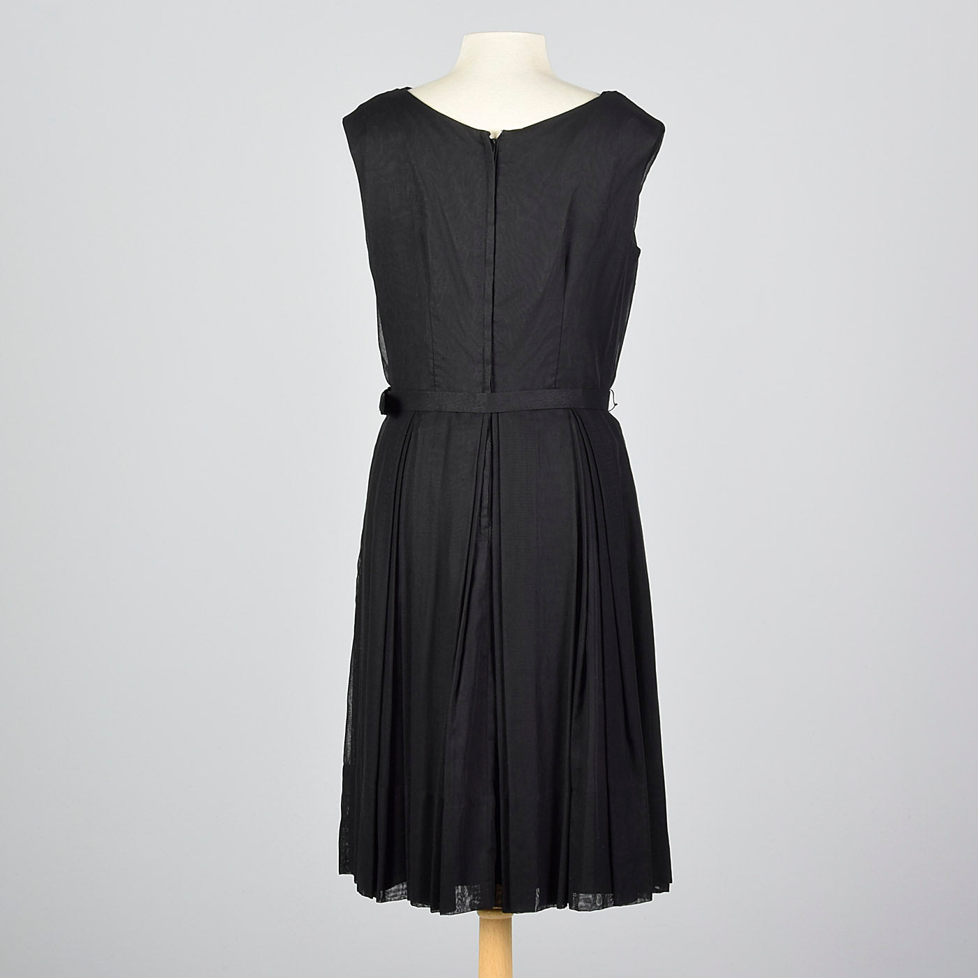 1950s Classic Little Black Dress with Draped Neckline