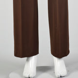 Small 1970s Brown Wide Leg Pants