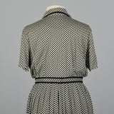 1950s Black and White Gingham Dress