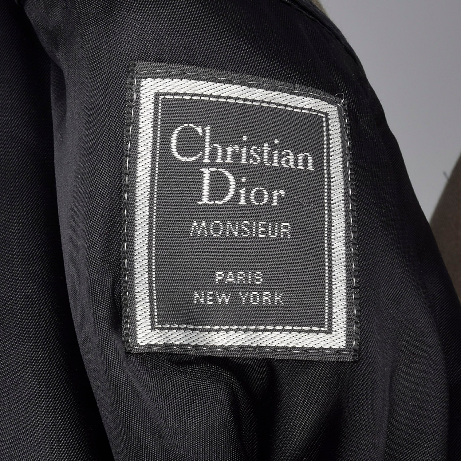 1970s Christian Dior Dark Gray Overcoat