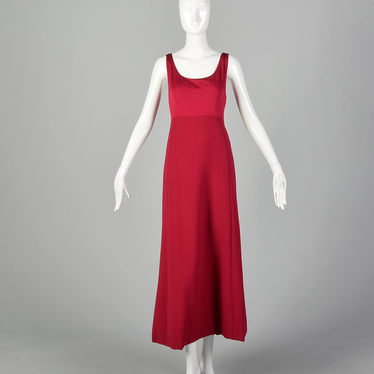 Small 1960s Catherine Scott Winter Formal Red Evening Gown Ensemble Designer Formal High End Silk Lined Hand Finished Set