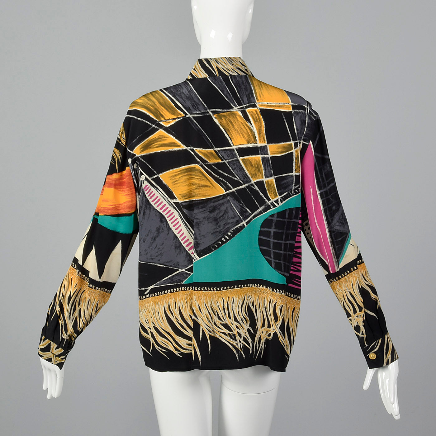 1990s Louis Feraud Silky Print Blouse