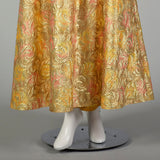 1960s Lucie Ann Flowy Metallic Gold Kaftan