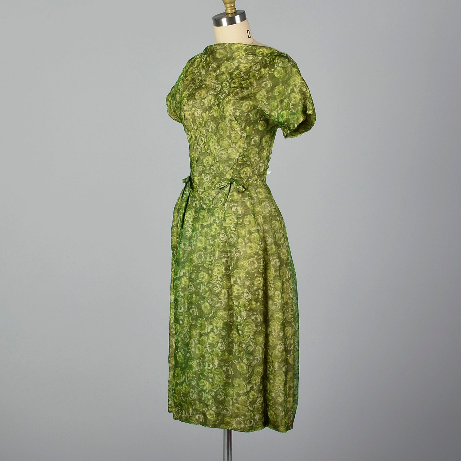 Small 1950s Green Day Dress