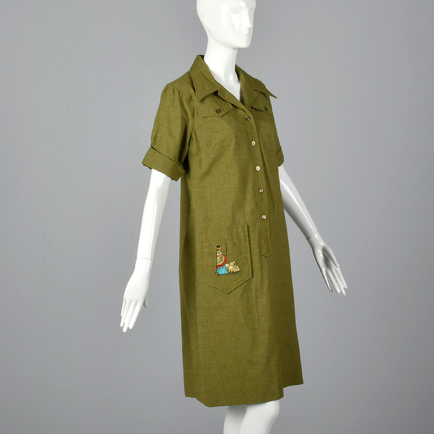 1960s Deadstock Novelty Sheepherder Dress