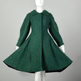 XS F/W 2007 Alberta Ferretti Green Mohair Princess Coat