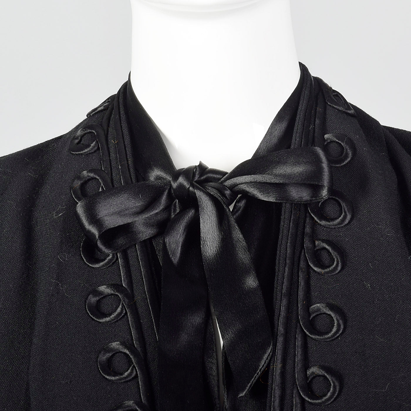 1930s Black Dress with Illusion Jacket