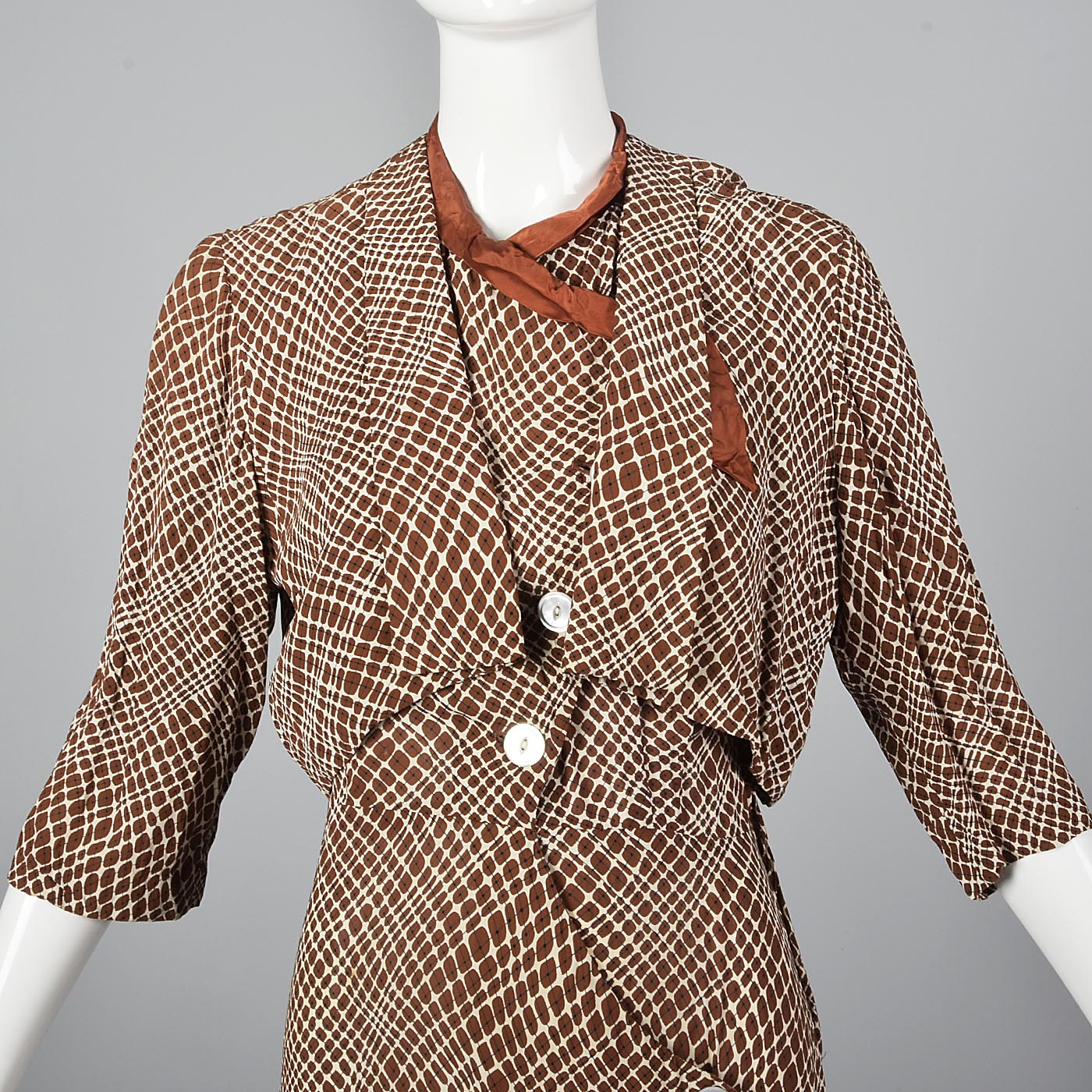 1930s Asymmetric Dress and Jacket Set