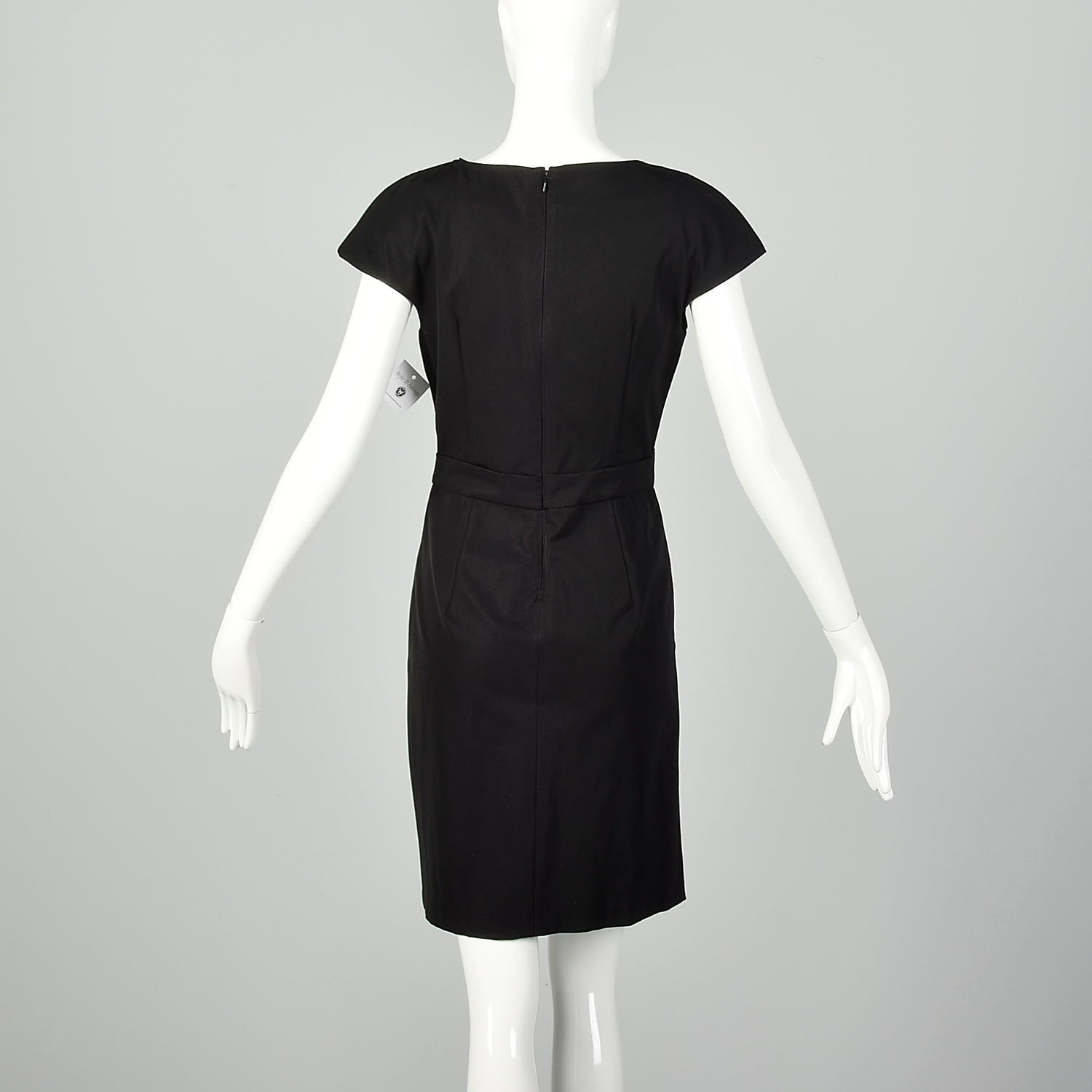 Medium Tadashi Shoji Little Black Dress Cap Sleeves Cocktail Party