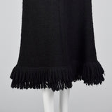 1970s Marni Knits Tight Black Turtleneck Dress