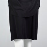 1950s Black Dress with Lace Illusion Neckline
