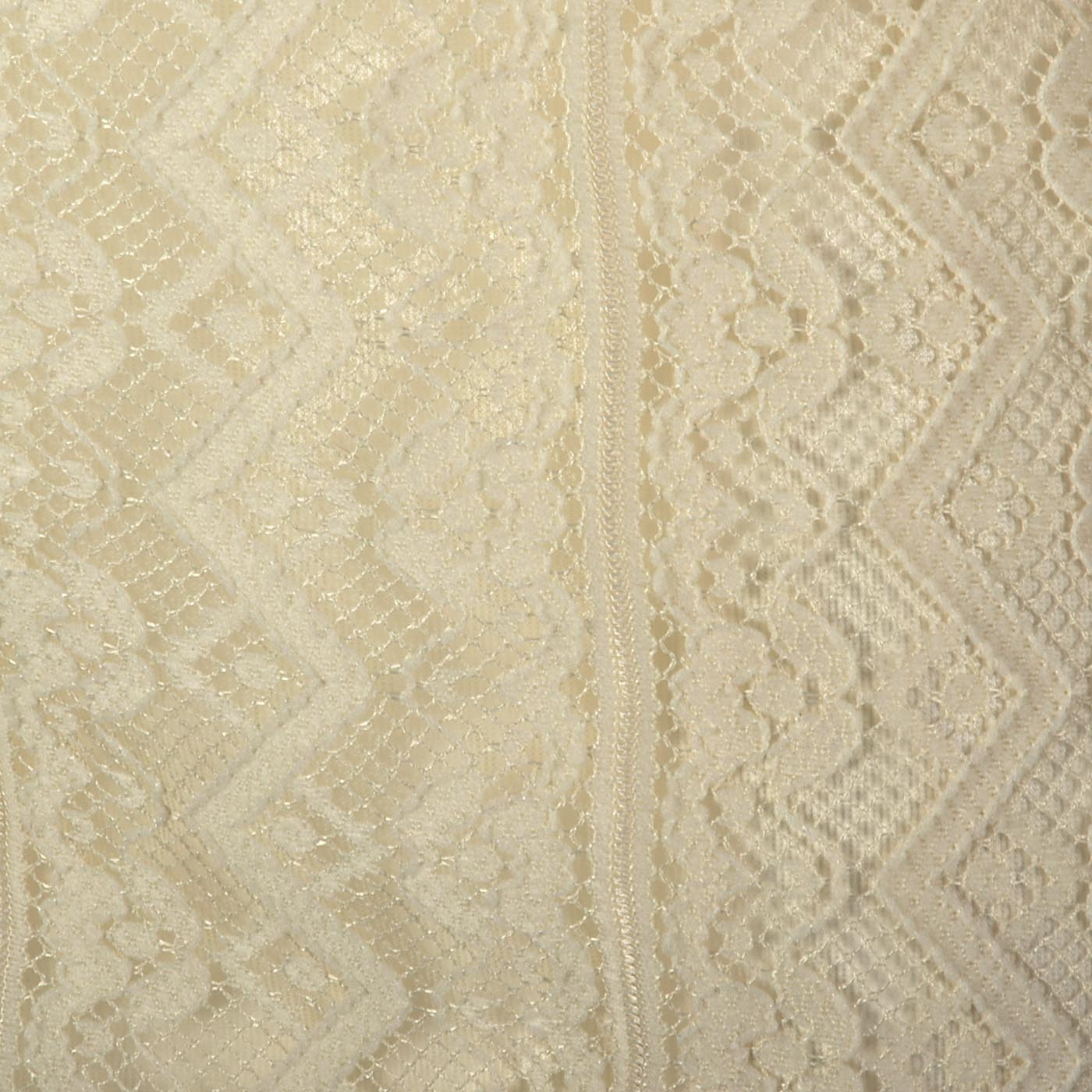 1970s Lace Blouse with Tuxedo Ruffle Front