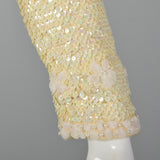 1960s Cardigan with Sequins and Woven Ribbon Design