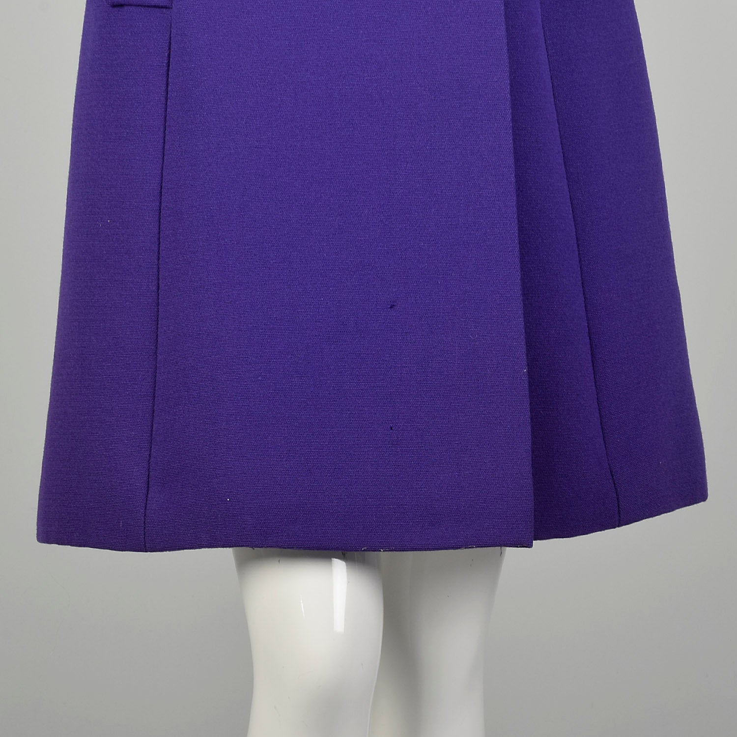 Small 1960s Coat Purple Mod Winter Outerwear Double Breasted