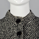2000s Valentino Black and White Jacket with Belted Waist