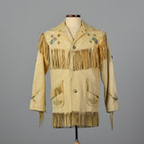 Jos Binne One of a Kind Hand Painted Deerskin Leather Jacket