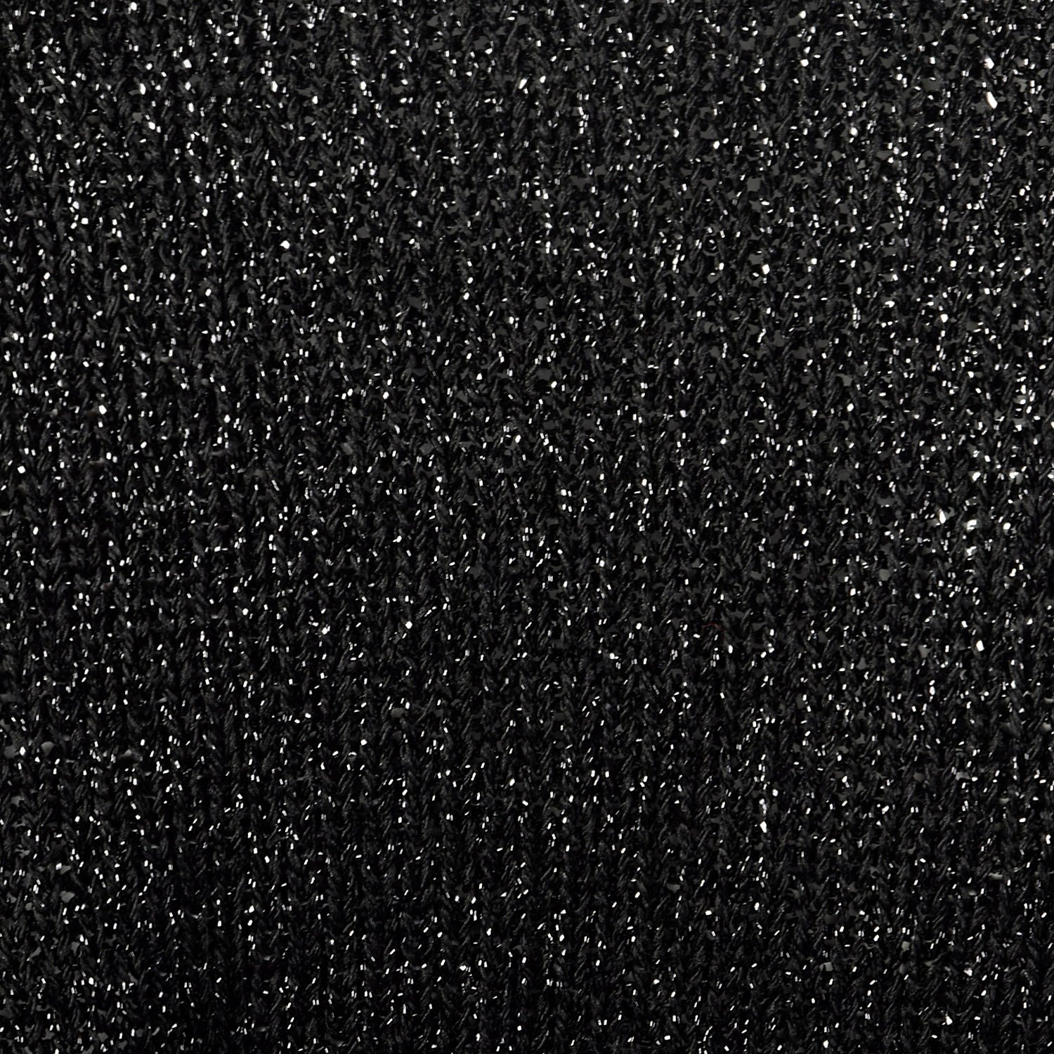 Large 1970s Black Lurex Knit Dress