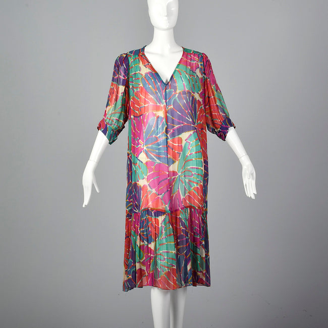 XL Ted Lapidus Boutique Sheer Floral Dress