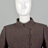 Small 1980s Blazer Jacket with Asian Inspired and symmetrical Details