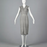 1960s Gray Textured Stripe Dress with Matching Jacket