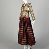Medium 1989 Documented Victor Costa Ensemble Holiday Evening Two Piece Gown Skirt Jacket Set