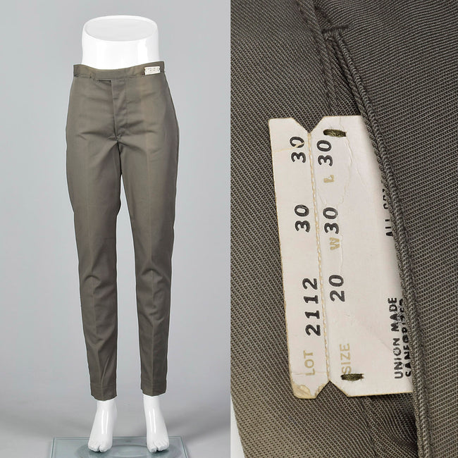1960s Gray Sanforized Cotton Pants