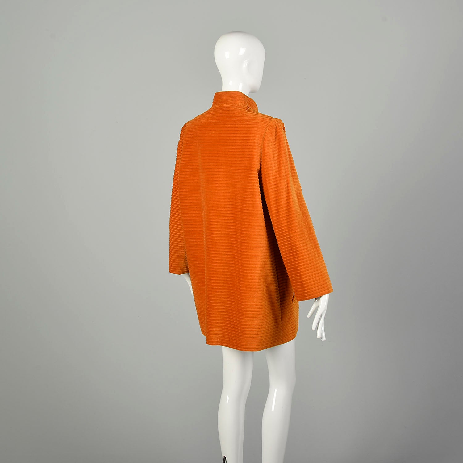 XL 1980s Bill Blass Pumpkin Autumn Set Cozy Wide Wale Corduroy Jacket Slinky Blouse