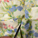 1950s Floral Silk Dressing Gown