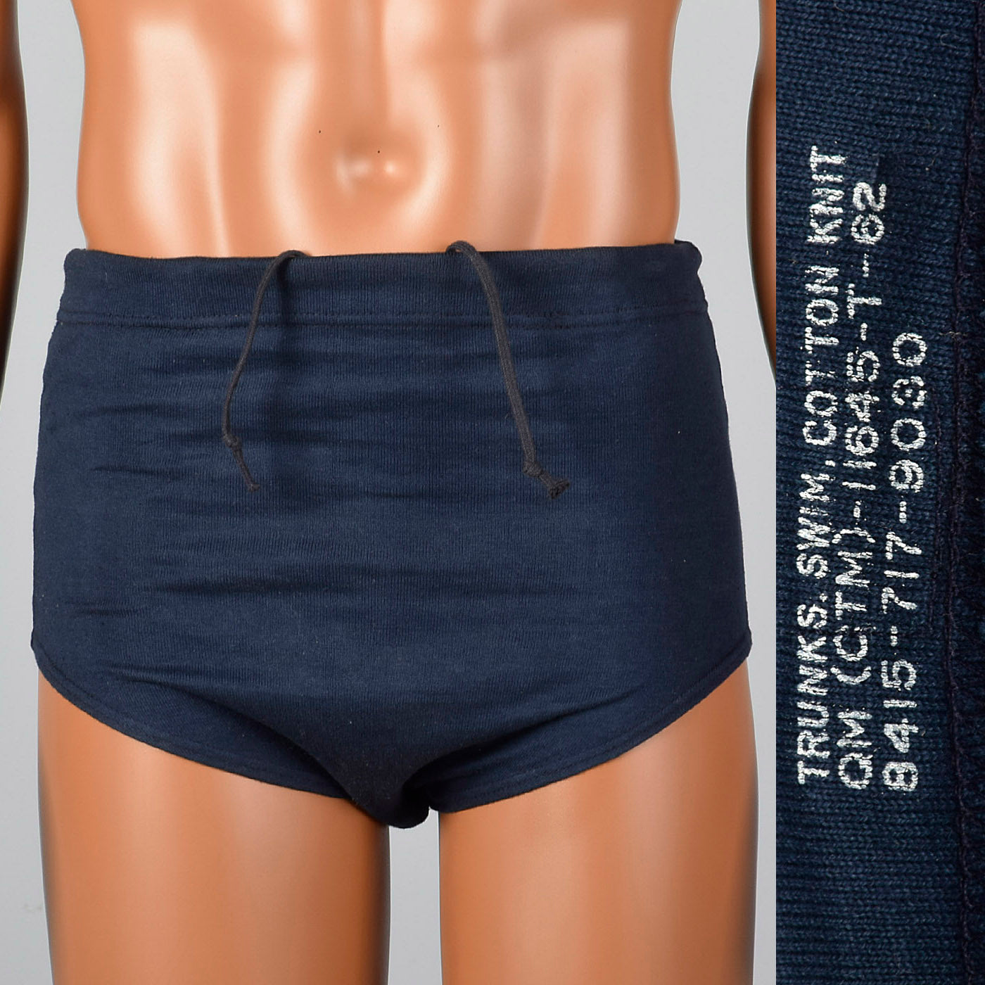 1940s Deadstock Navy Swim Trunks