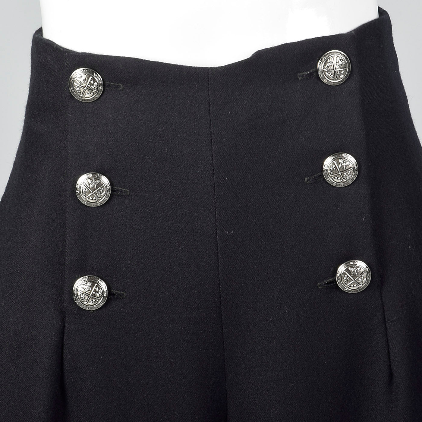 Black Wide Leg Sailor Style Pants