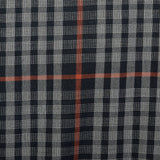 XXL 1950s Gray Cotton Day Dress Plaid Short Sleeves